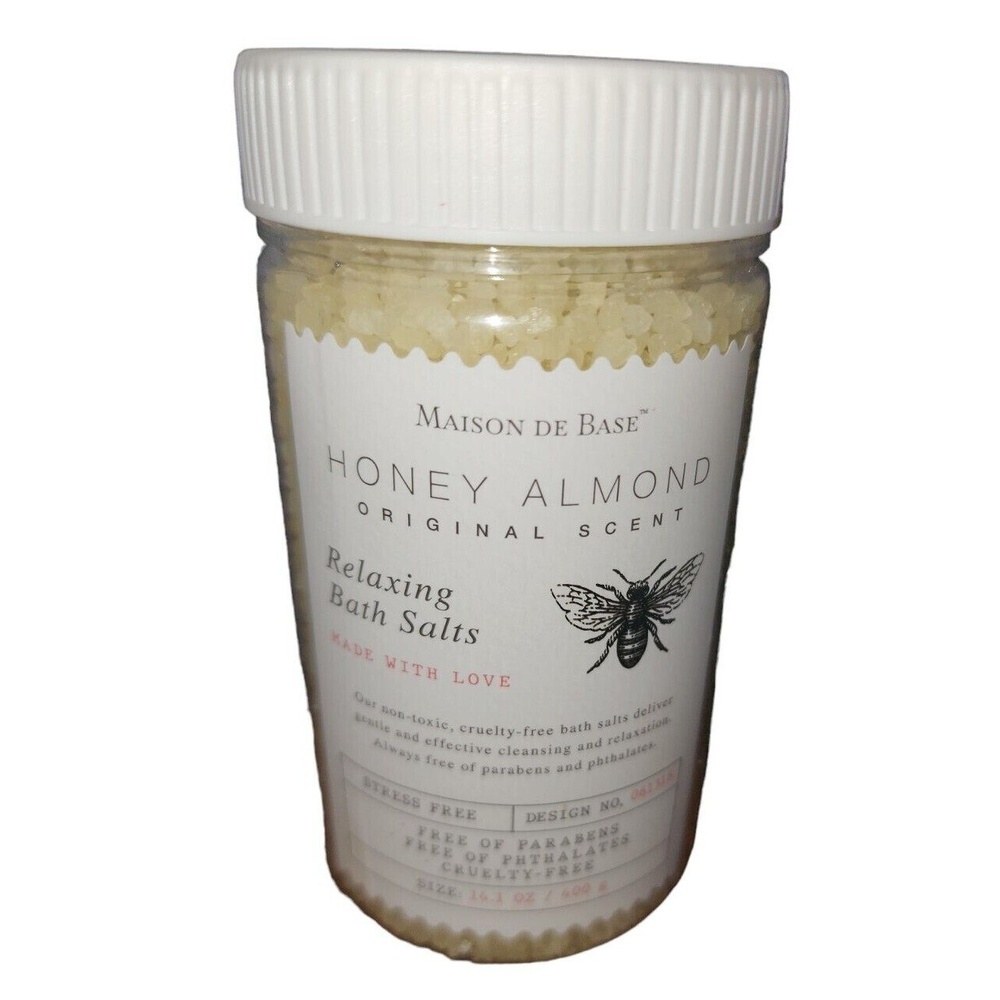 Maison‎ de Base Honey Almond Relaxing Bath Salts Original Scent 14.1 oz